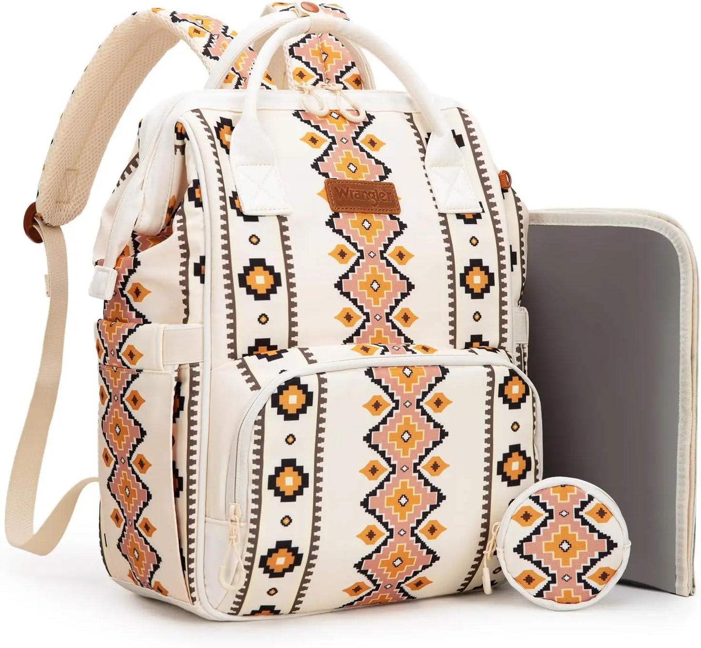 Aztec Travel Backpack Diaper Bag With Waterproof Insulated Pockets