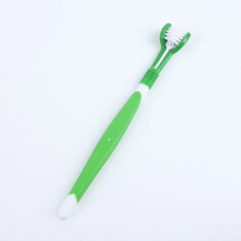YTYIN Pet Toothbrush Kit 3-Head Dog Cat Dental Care