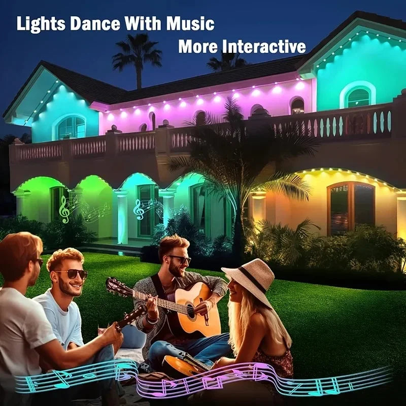 MIMIRGB Smart RGB Outdoor Eaves Light With Remote Decor
