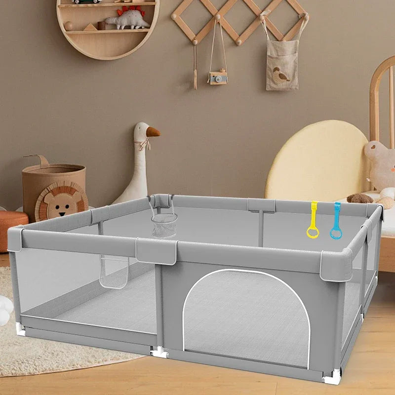 IMBABY Baby Playpen With Safety Barrier And Ball Box