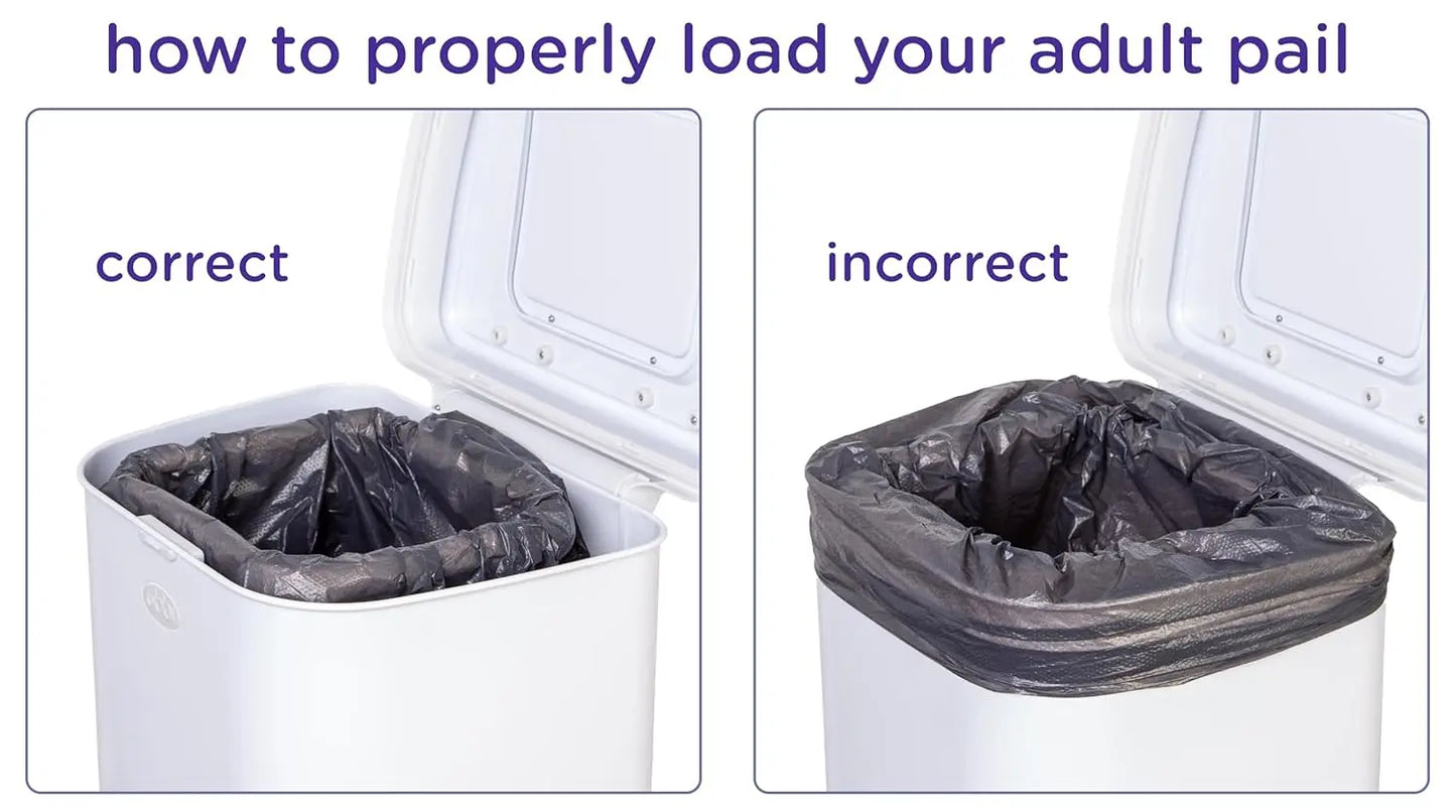 Stainless Steel Adult Diaper Pail With Odor Lock No Bags