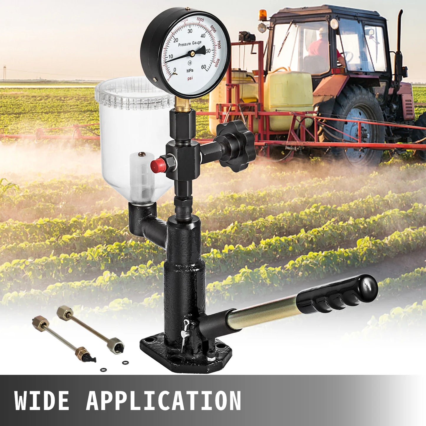 SucceBuy Diesel Fuel Injector Nozzles Tester Dual Gauge 6000PSI