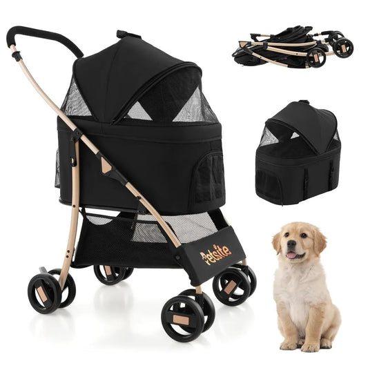 TIFICY 3-In-1 Pet Stroller With Removable Car Seat Carrier