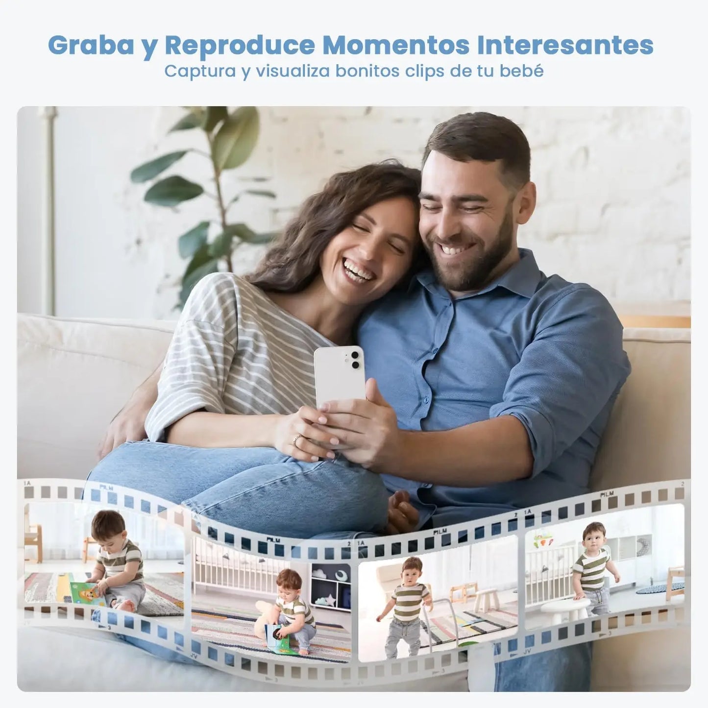 IEGEEK 2K 3MP Baby Surveillance Camera 360 PTZ Motion Detection