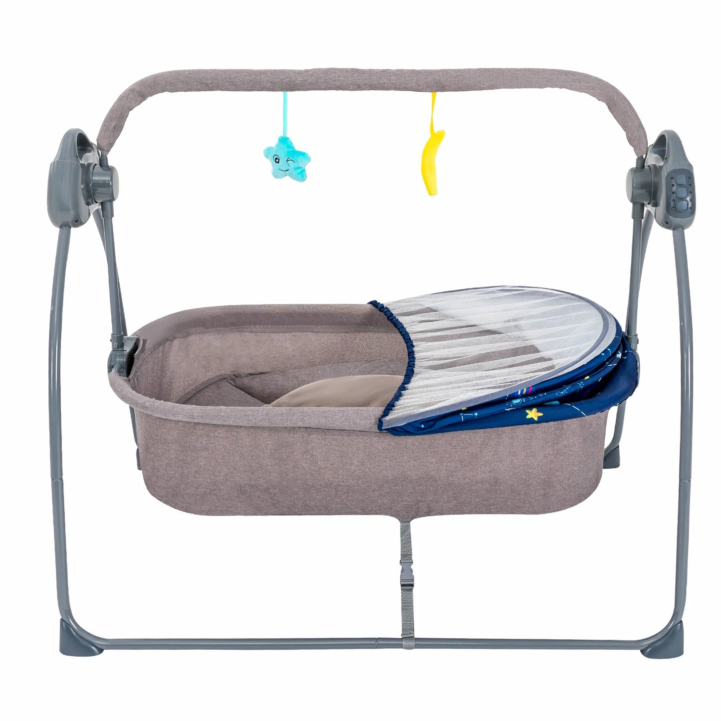 Bymaocar Baby Cradle Swing 5 Speeds Electric With Remote Control