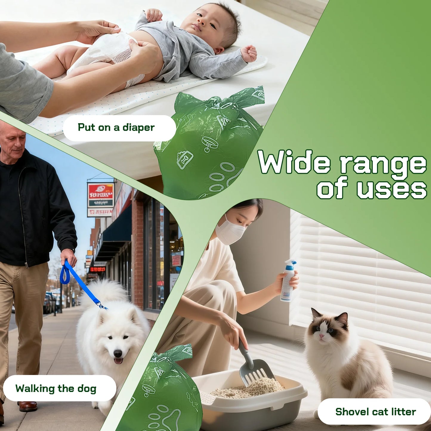 Pet Rhythm Photodegradable Handle Style Poop Bag Dispenser Fragrance