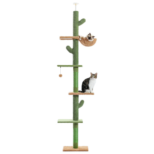 PAWZ Road Cat Tree 5-Tier Floor To Ceiling Climbing Tower